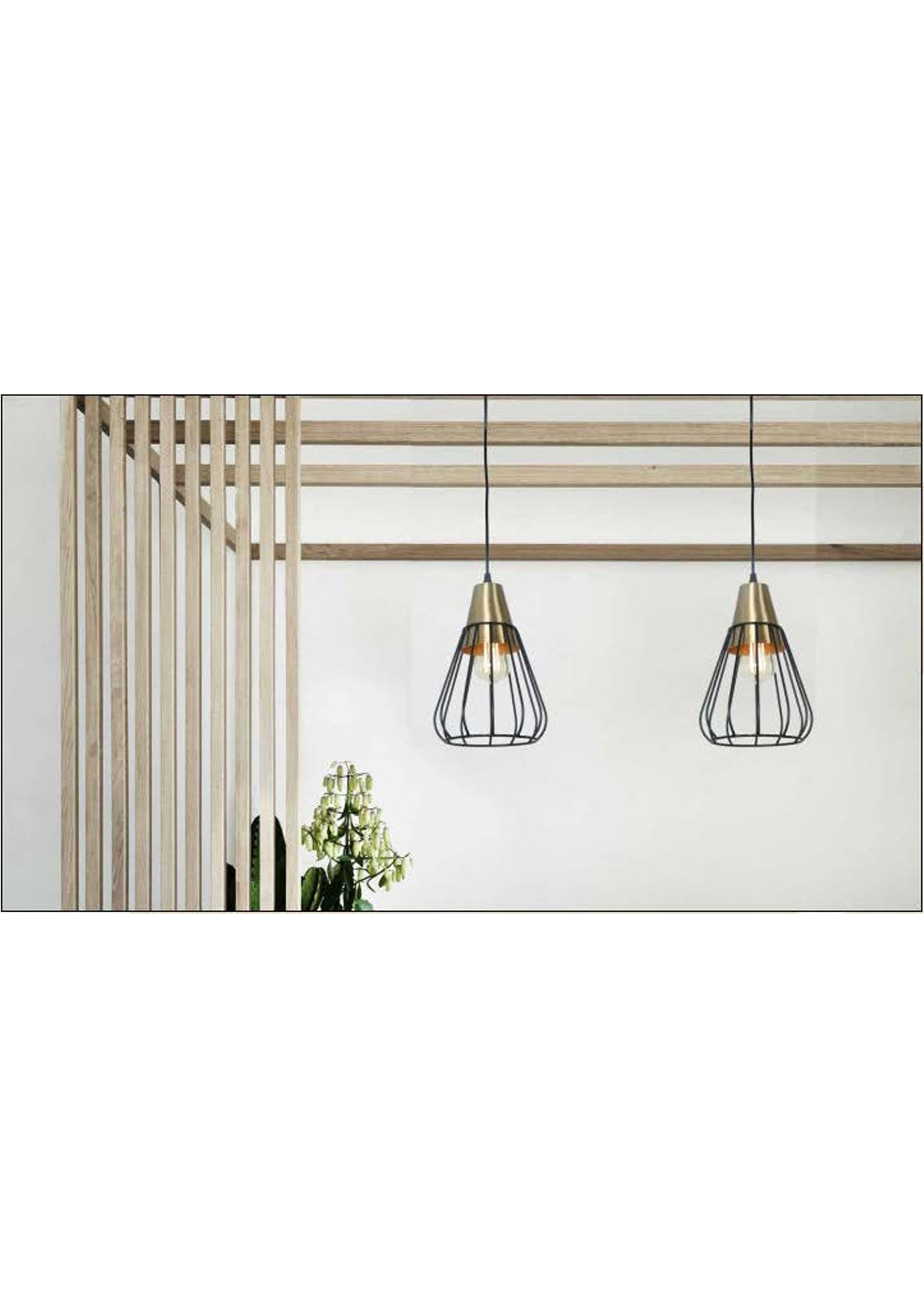 Beyond Lights - Brass Cage Pendant- GL